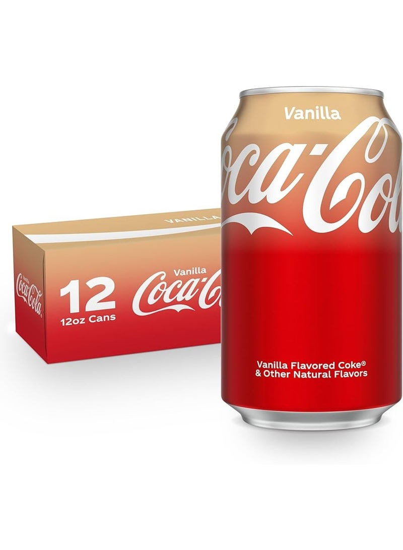 كوكا كولا فانيلا صودا الولايات المتحدة الأمريكية – عبوة 12 علبة (335 مل لكل علبة) - Image 2